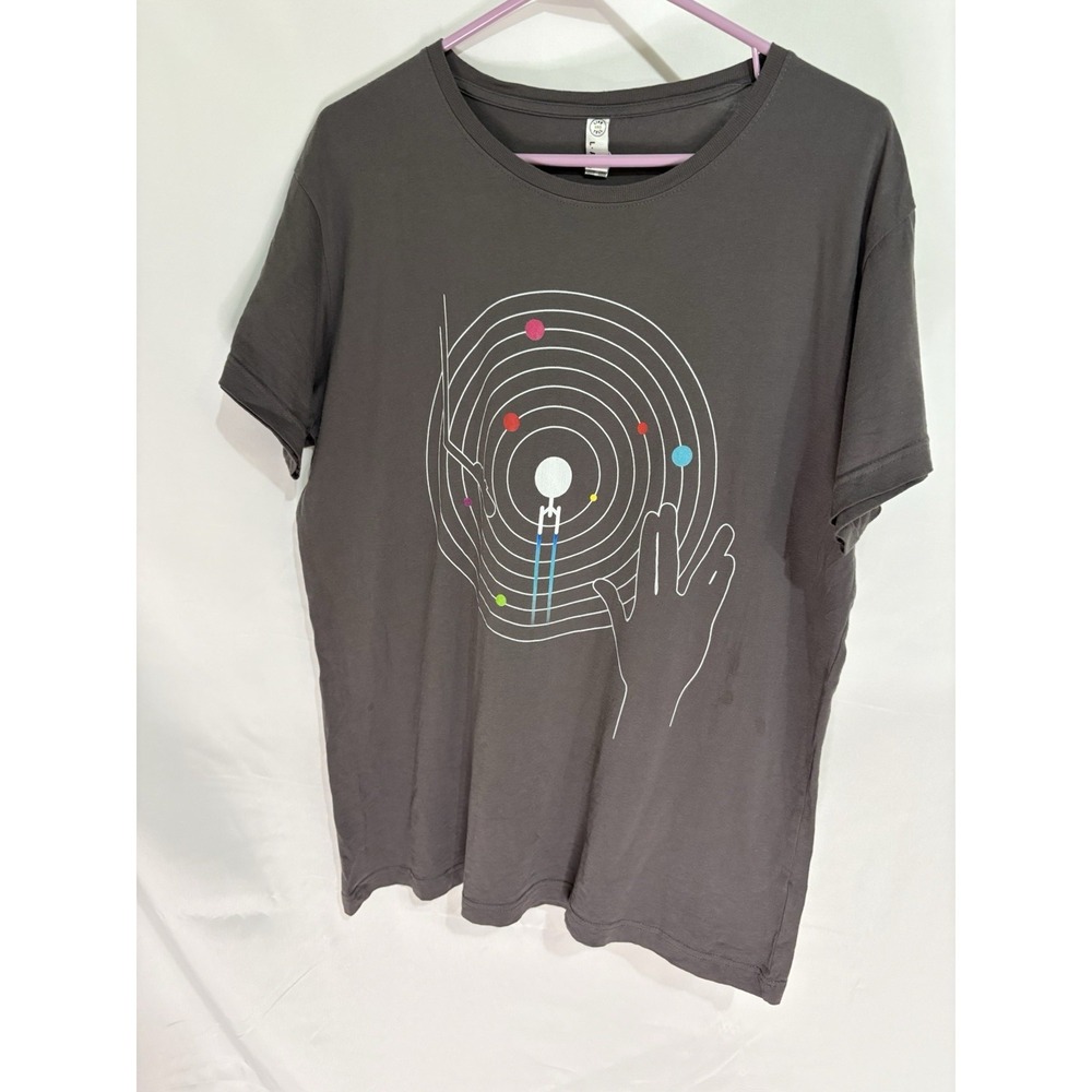 LAT Live And Tell Star Trek T Shirt Womens XL Gray Cotton Short Sleeve Graphic
